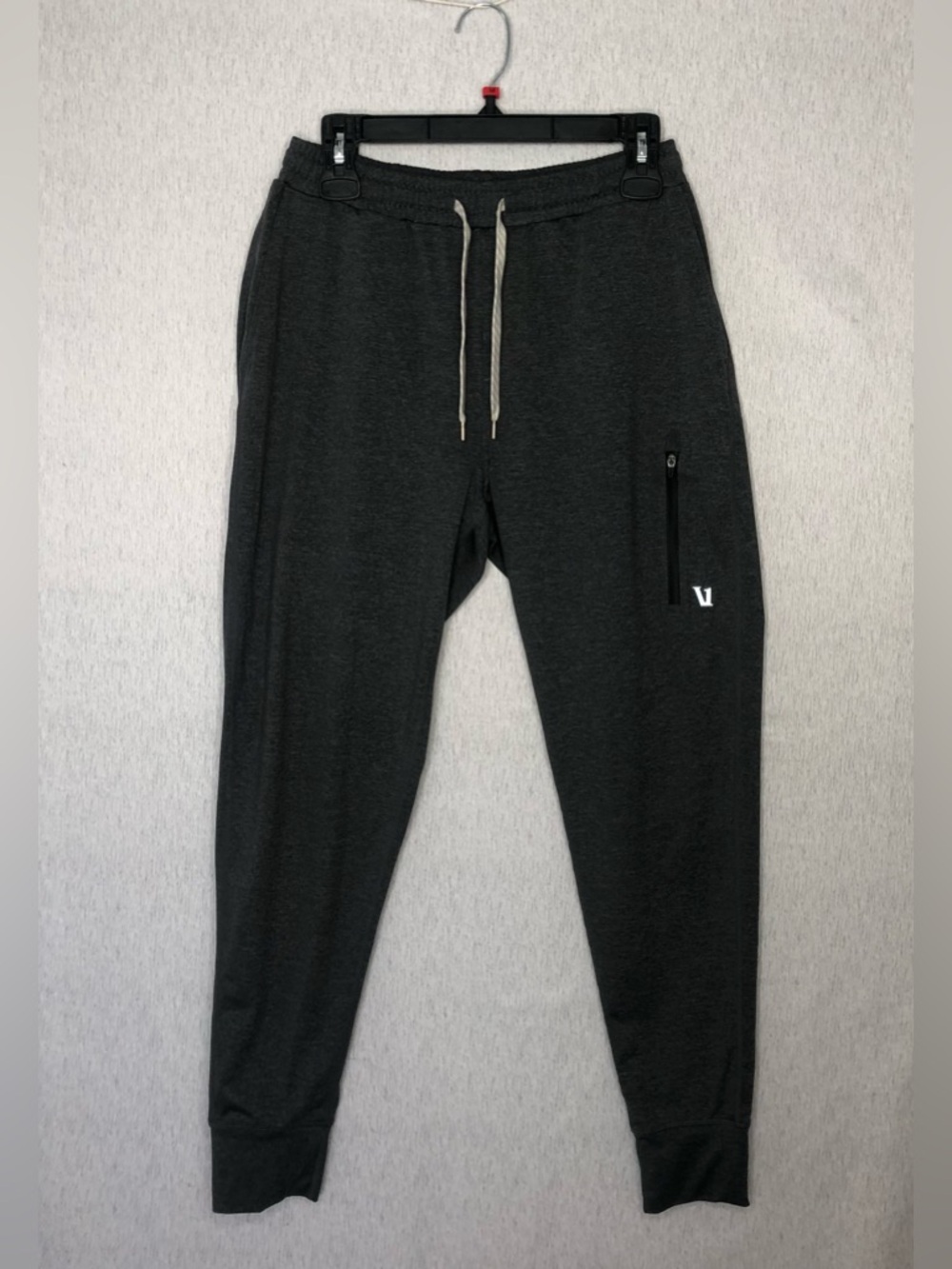 Vuori Sunday Performance Men's Jogger Pants Zip Pocket Size S Dark Gray
